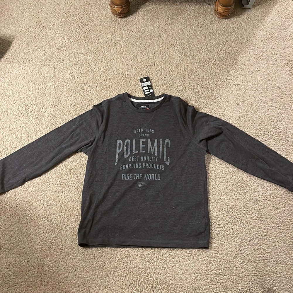 Gray Medium Polemic long sleeve shirt
